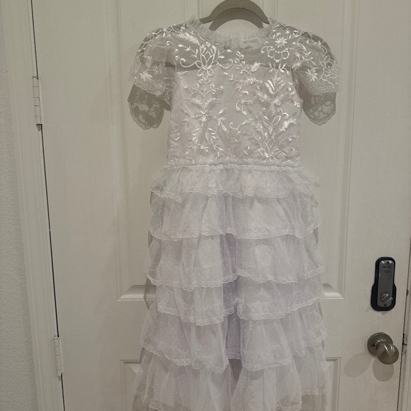 Wonder Nation Girls Illusion Neckline Embroidered Mesh Dress - Picture 3 of 6